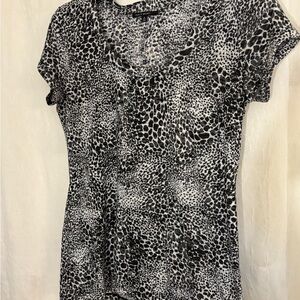 Black and White Fitted Polo T-Shirt